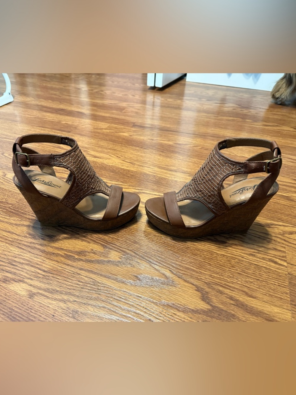 Tan Lucky Brand Wedged